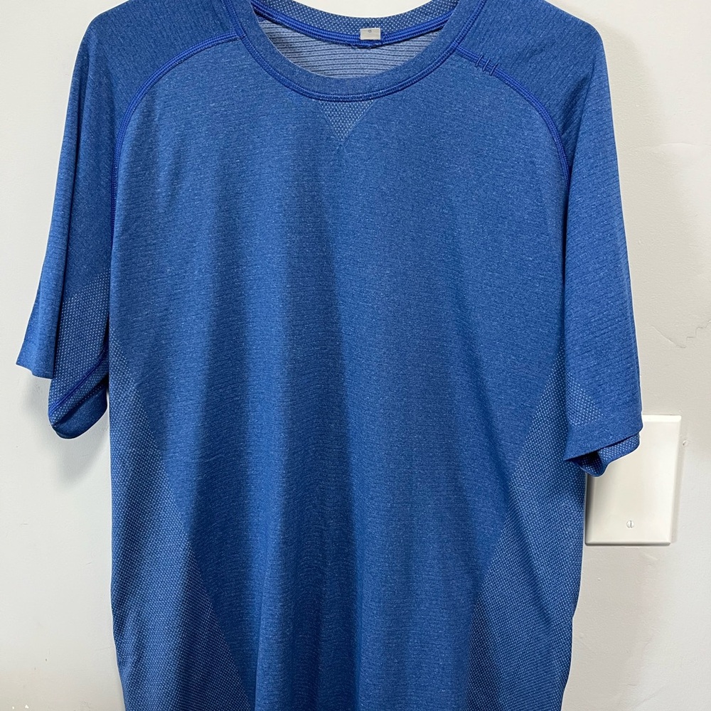 Lululemon Vibrant Blue Short Sleeve Performance Tee